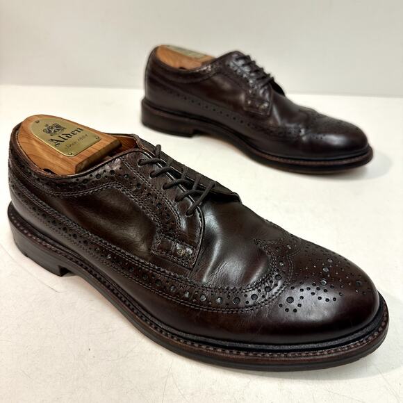 EXCELLENT Grant Stone x J. Crew Ludlow Longwing Wingtip Derby Bench Made 8 D - Picture 4 of 13
